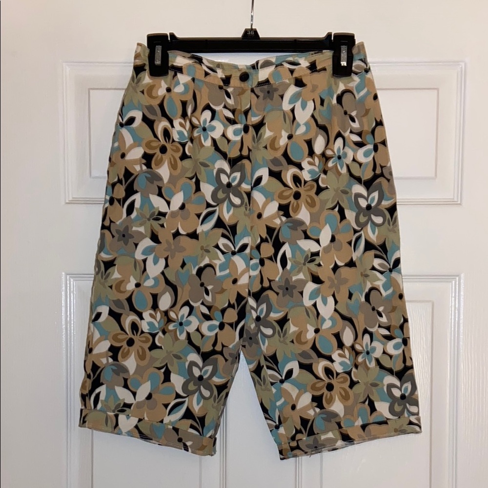 Charter Club Floral Patterned High Waisted Shorts